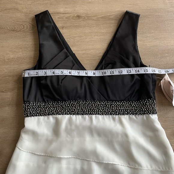 Roulette Black and Cream Formal Dress Wedding Guest Special Event SZ 10 NWT - Picture 5 of 10